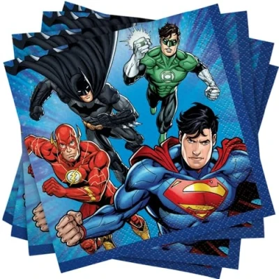 Afbeelding van Unique Party Justice League papieren servetten, 49961
