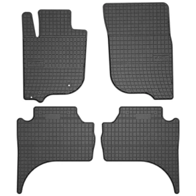 Afbeelding van M MOTOS Rubberen vloermatten voor Mitsubishi L200 VI sinds 2019 Verbeter je reiscomfort met de zwarte antislip mat auto en automat alle weersomstandigheden, bescherming tegen vuil