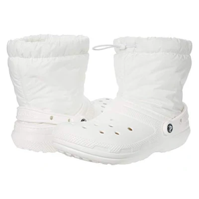 Afbeelding van Crocs Classic PUFF BOOT Unisex Korte laarzen, Maat: 39 40, White Kunststof/ textiel