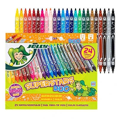 Afbeelding van Jolly Superstar Duo Marker Set 24 kleuren