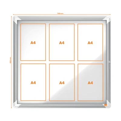 Image de Nobo Vitrine Exterieur Fond Metal Pour 6 Documents A4