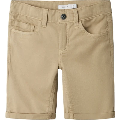 Afbeelding van Name It kids jongens short SILAS Island Fossil Slim Fit