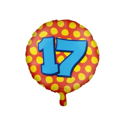Afbeelding van Helium ballon 17 jaar party 45cm