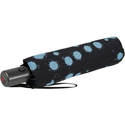 Afbeelding van Knirps Slim Duomatic Paint Drops Zakparaplu, Blauw, Zakparaplu