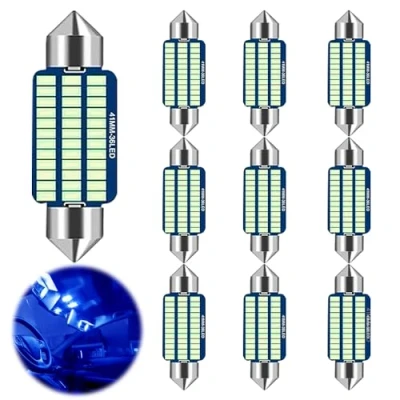 Afbeelding van LED binnenverlichting auto 41mm strip plug and play 12V (blauw