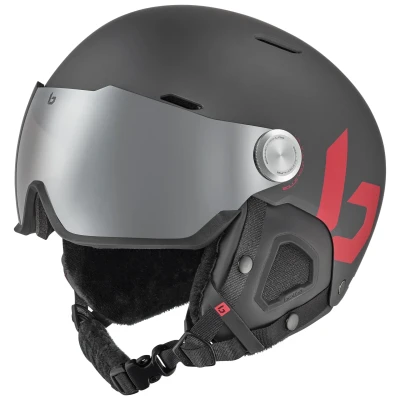 Afbeelding van Bollé Might Visor Skihelm Titanium Red Matte 52 55 Cm Bruin Skihelmen