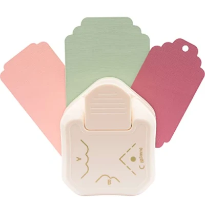Image de Vaessen Creative Perforatrice d&#039;Angle Coin d&#039;Étiquette Festonné Arrondisseur 3 en 1 pour Projets DIY, Papier Scrapbooking, Plastique Fou, Bullet Journaling, Cartes de Vœux, Invitations