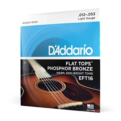 Afbeelding van DAddario EFT16 Phosphor Bronze Acoustic Guitar Strings, Light, 12 53