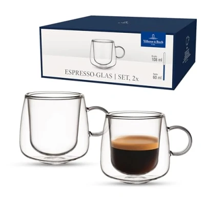 Afbeelding van Villeroy &amp; Boch Dubbelwandig Espressokopje 6 Cl Set Van 2 Transparant