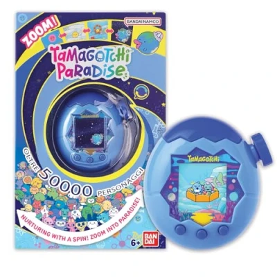 Afbeelding van TAMAGOTCHI Bandai Paradise water virtueel dier om op te tillen met zoomwiel interactief speelgoed in het Frans model kleur blauw voor kinderen vanaf 6 jaar 43422