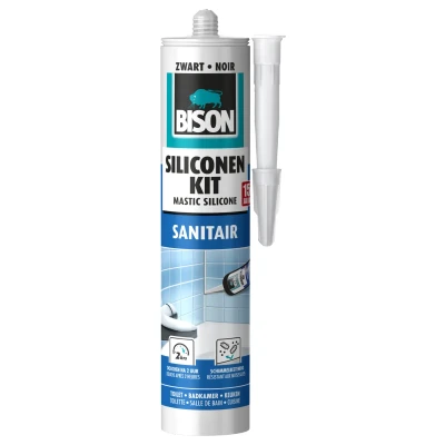Afbeelding van Siliconenkit Zwart Koker 300 ml Bison