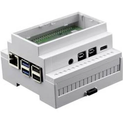 Afbeelding van Camdenboss CBRPI DR 4 CLR CON SBC behuizing Geschikt Voor serie: Raspberry Pi DIN railmontage Wit