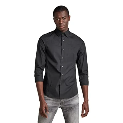 Afbeelding van G Star Dressed Super SLIM Overhemd, Heren, Maat: Small, Dk black