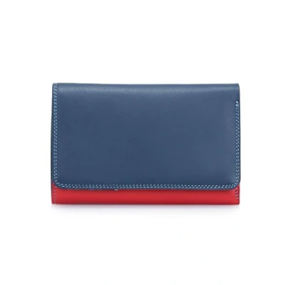 Afbeelding van Mywalit Medium Tri Fold Wallet Outer Zip Portemonnee Royal