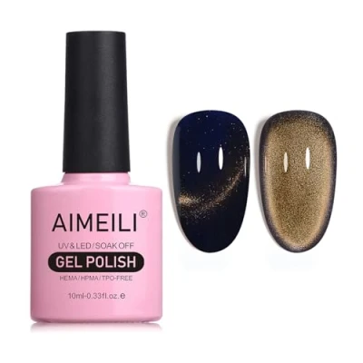 Afbeelding van AIMEILI 10 ml nagellak, magnetisch, gel, Cat&#039;s Eye UV, LED, manicure, pedicure, eenvoudig aan te brengen, 760