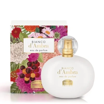 Afbeelding van Helan, Blanc d&#039;Ambra Damesgeur met sensuele kruidige noten, eau de parfum voor dames Iris en varen, lichte damesgeuren, muskusgeur wierook, houdt 4 5 uur, gemaakt in Italië, 100