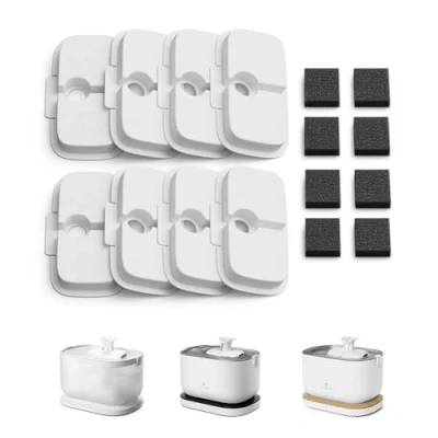 Afbeelding van PETLIBRO 8 stuks Dockstream PLWF005 PLWF115 PLWF105 vervangingsfilterset voor kattenfontein 4 maanden