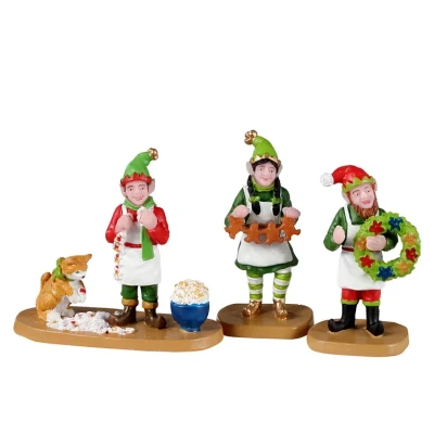 Afbeelding van Jouw Crafty Elves Set Of 3 Kerst koopt je goedkoop bij Warentuin. LEMAX