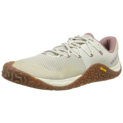 Afbeelding van Merrell Trail Glove 7 Loopschoen neutraal, Dames, Maat: 42.5, Oyster/gum Textiel/ synthetisch