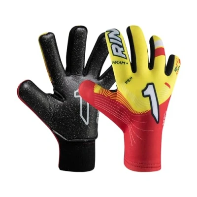 Afbeelding van Keeperhandschoenen Rinat Nkam As (Turf) Onana Geel Rood Volwassenen Maat 9