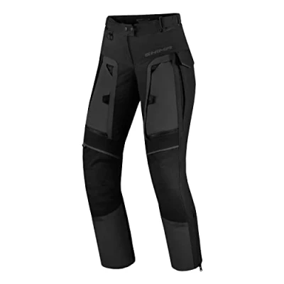Afbeelding van SHIMA Hero Lady 2.0 Motorbroek voor dames biker cargobroek heren, versterkt, normale pasvorm en Cordura textiel met waterdicht membraan, verwarmde laag, kniebescherming (zwart, S)
