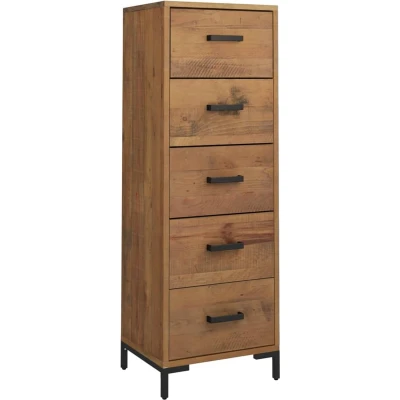 Afbeelding van vidaXL Ladekast 42x35x110 cm massief grenenhout