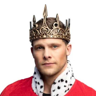 Afbeelding van Boland Kroon Middeleeuwse koning foam Één maat Kinderen en volwassenen Dames,Jongens,Heren,Meisjes Prinsen Prinsessen Middeleeuwen Koningsdag