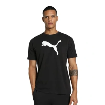 Image de Puma T shirt en coton avec logo Teamrise Black Blanc, M pour homme, Noir