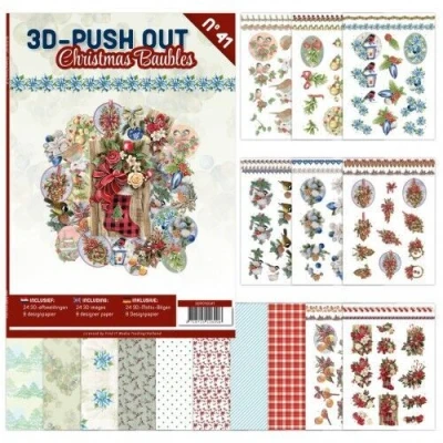 Afbeelding van 3D Push Out book 41 Christmas Baubles