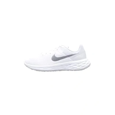 Afbeelding van NIKE Performance W Revolution 6 Hardloopschoenen neutraal, Dames, Maat: 36, White/metallic silver/pure platinum Textiel/ synthetisch