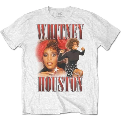 Afbeelding van Whitney Houston 90s Homage Heren T shirt XL Wit