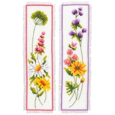 Afbeelding van Vervaco Bladwijzer kit Bloemen set van 2 PN 0012541