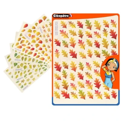 Afbeelding van CLEOPATRE Zelfklevende stickers met boombladeren, 2 kleuren, 8 vellen (476 stickers)