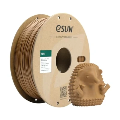 Afbeelding van eSUN PLA+ filament 1,75 mm, 3D printerfilament PLA Plus, dimensionale nauwkeurigheid +/ 0,03 1 kg spoel (2,2 lbs) printfilament voor printers, lichtbruin