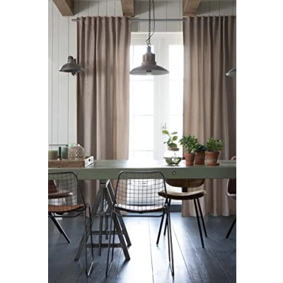 Afbeelding van Elbersdrucke verduisteringsgordijn met verborgen lussen Sundown 09 beige verduisterend, warmte isolerend, energiebesparend 255x135 cm gordijn voor woonkamer, slaapkamer, hal 198732