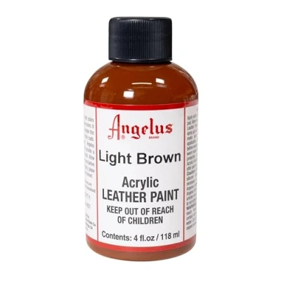 Afbeelding van Angelus Leather Acrylic Paint textielverf voor leren stoffen acrylbasis Light Brown 118ml