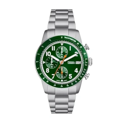 Afbeelding van Fossil Sport Tourer Watch Chronograaf silvercoloured, Heren, Maat: One Size, Silver coloured