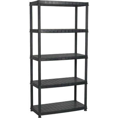 Afbeelding van Opbergrek 5 laags 91,5x45,7x185 cm kunststof zwart