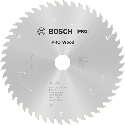 Afbeelding van Bosch Accessories 2608837678 Hardmetaal cirkelzaagblad 160 x 20 mm Aantal tanden: 48 1 stuk(s)