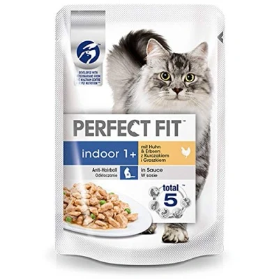Afbeelding van 96x85g Perfect Fit Indoor 1+ Kip Natvoer Katten