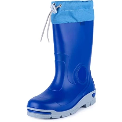 Afbeelding van Ladeheid LA RB 487 Dames Regenlaarzen Rubber Hoog Waterdicht PVC Korenbloem/Grijs 25