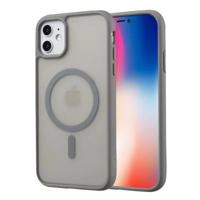 Afbeelding van imoshion Hoesje Geschikt voor iPhone 11 Color Guard Backcover MagSafe Grijs