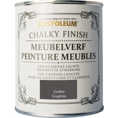 Afbeelding van Rust oleum chalky finish meubelverf 750 ml, grafiet, blik