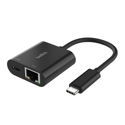 Image de Belkin Adaptateur réseau USB C Gigabit Ethernet x 1 + (uniquement alimentation)