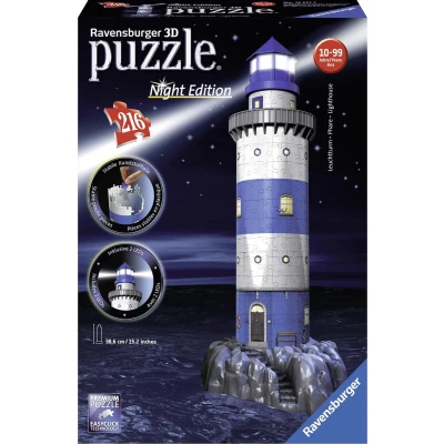 Afbeelding van Ravensburger Vuurtoren bij nacht