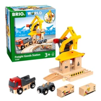 Afbeelding van Bouwspel Brio Freight Loading Crane Multicolour Multi 6 Onderdelen