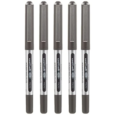 Afbeelding van Uni ball Eye Micro UB150 rollerbalpen 5 stuks in blisterverpakking zwart
