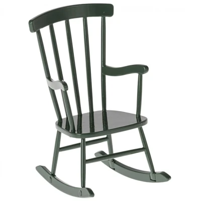 Afbeelding van Maileg poppenhuis schommelstoel dark green 11 cm