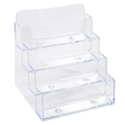 Afbeelding van Exacompta 71158D visitekaartjesdispenser, 4 vakken, kristal, stuks