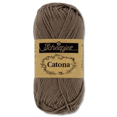 Afbeelding van Frida&#039;s Wollhaus Scheepjes Catona Amigurumi breiwol, 100% katoen, 10 g, 113 kleuren (507 chocolade)